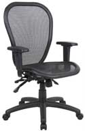 B6018 Boss Mesh Back Multi-Function Task Chair (Black)